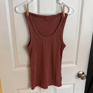 GAP Women's Ribbed Tank Top - Brown